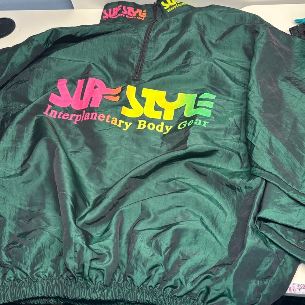 Vintage 90s Wise Guy Surf Style Interplanetary Body Gear half zip UNISEX Y2K - Picture 7 of 7